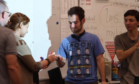 (From left to Right) Mr. Goins, Diana Chernyak, Aidan Cini, and David Akcheirlian commemorate their wedding vows.