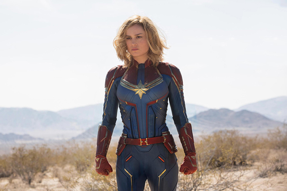 Carol Danvers in her iconic costume