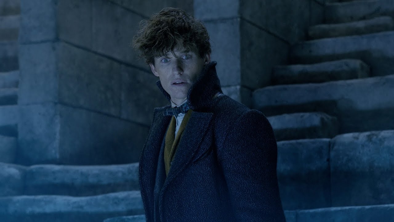 Wizard Newt Scamander prepares for action against Grindelwald in