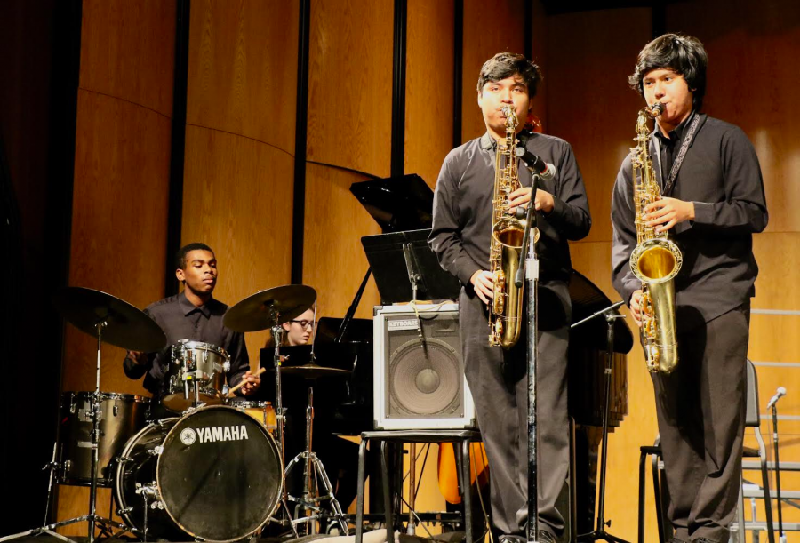 Jazz+Ensemble+performing+their+pieces+at+the+Black+History+Concert.