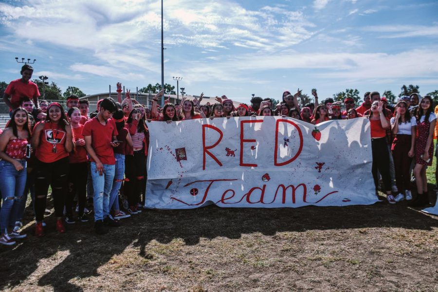 Red+Team+flaunting+their+color+in+the+2019+Senior+Kickoff+event+offers+an+example+of+what+to+expect.++