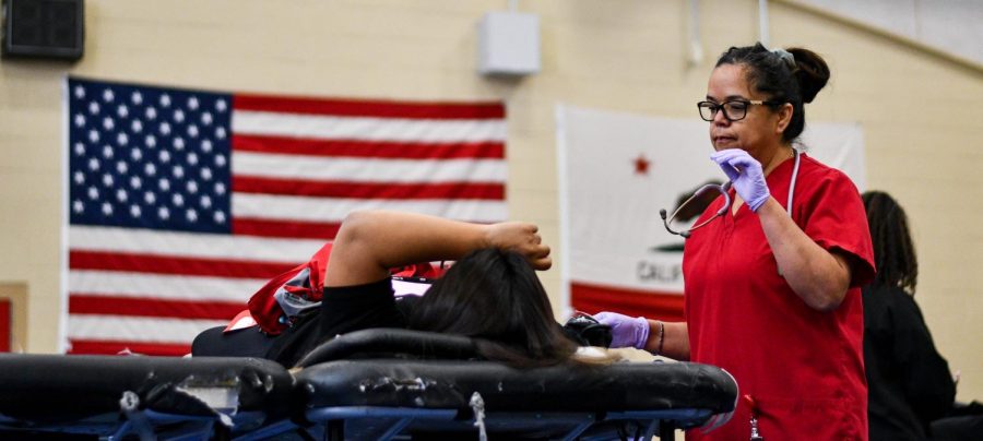 Early up this morning our school host their annual blood drive on Nov.19, 2019. Students start rolling in filling up the small gym and while the nurses prepare the equipment some students are already on the stretch beds. 
