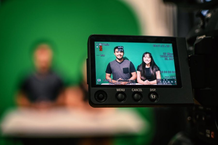 Shifting gears and rolling out with new equipment as going from announcements over the PA to live streaming are steps to a more technological future. Miguel Morales and Megan Dulkanchainun are the very first anchors for the new "Live News Show."