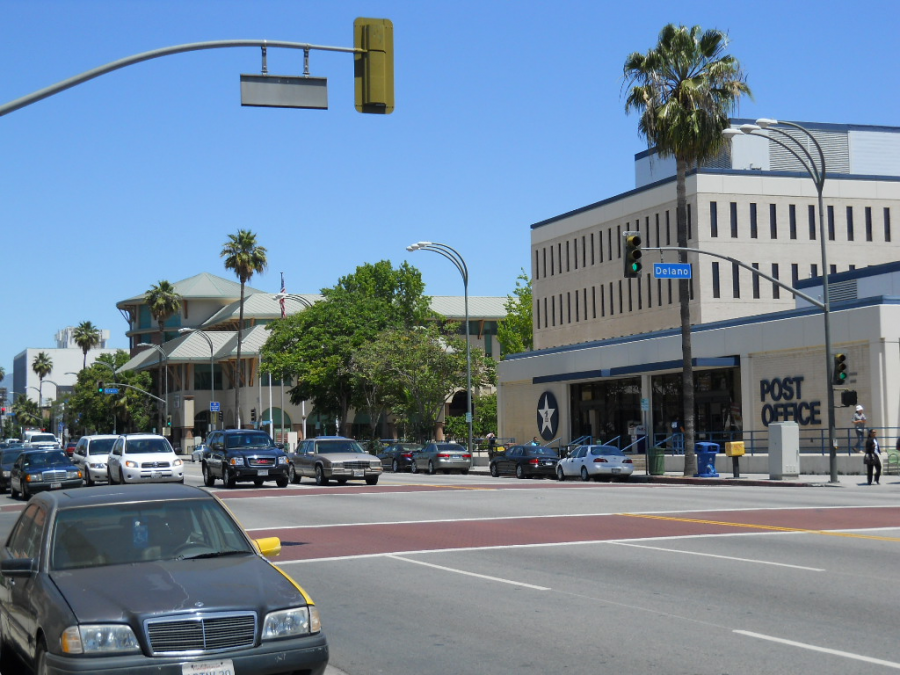The city of Van Nuys at Van Nuys and Delano.