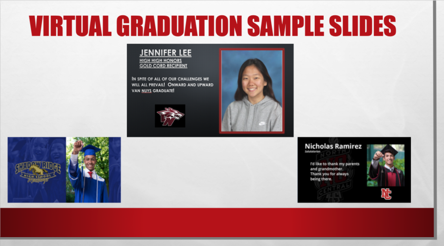A sample of the slide each senior will get during virtual graduation. 
