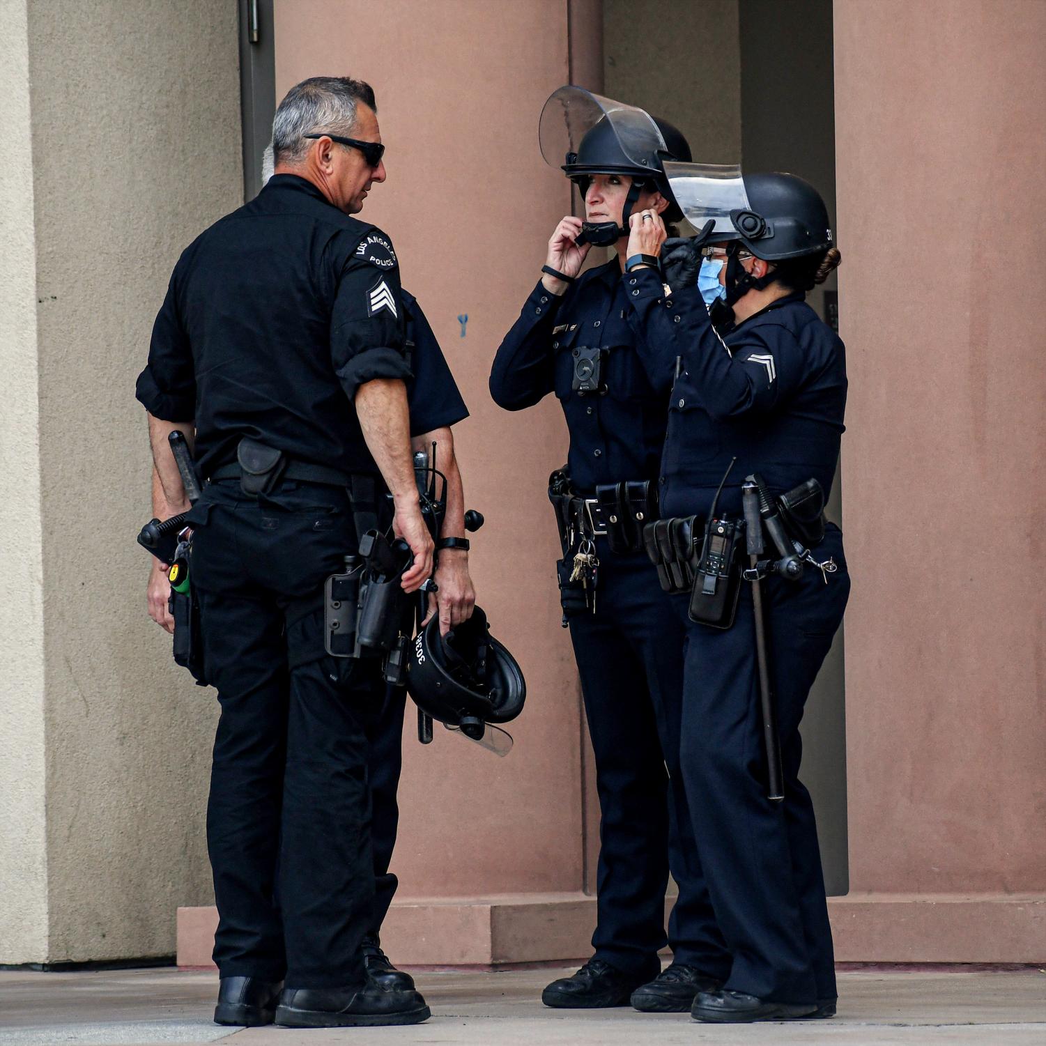 IMAGES: George Floyd protestors at Van Nuys City Hall