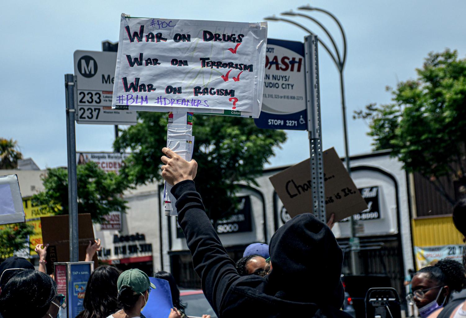 IMAGES: George Floyd protestors at Van Nuys City Hall