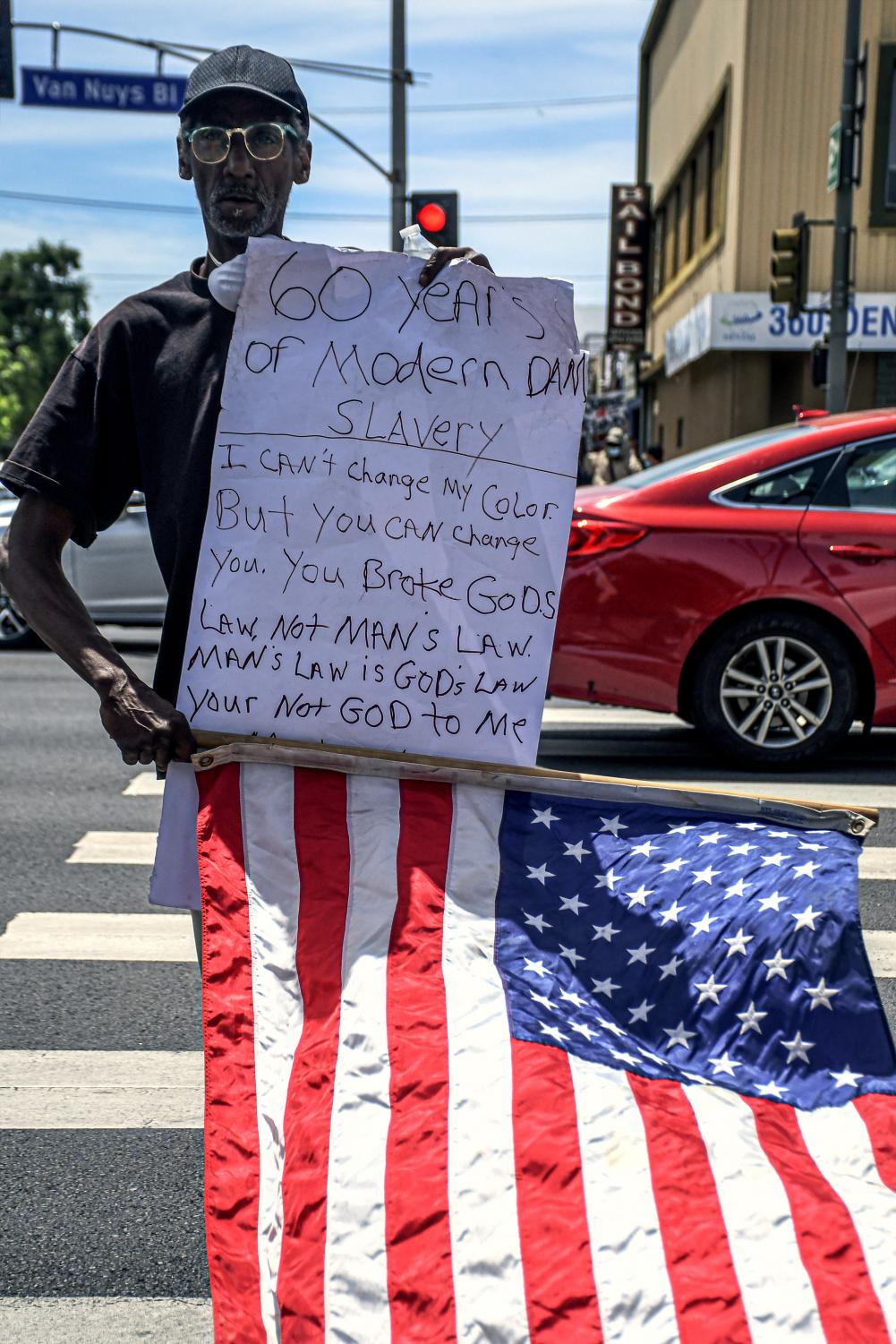 IMAGES: George Floyd protestors at Van Nuys City Hall