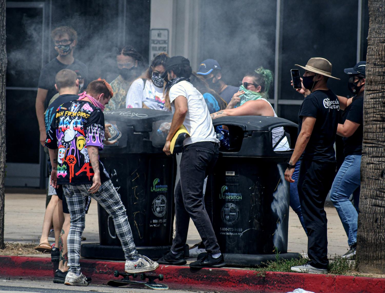 IMAGES: George Floyd protestors at Van Nuys City Hall