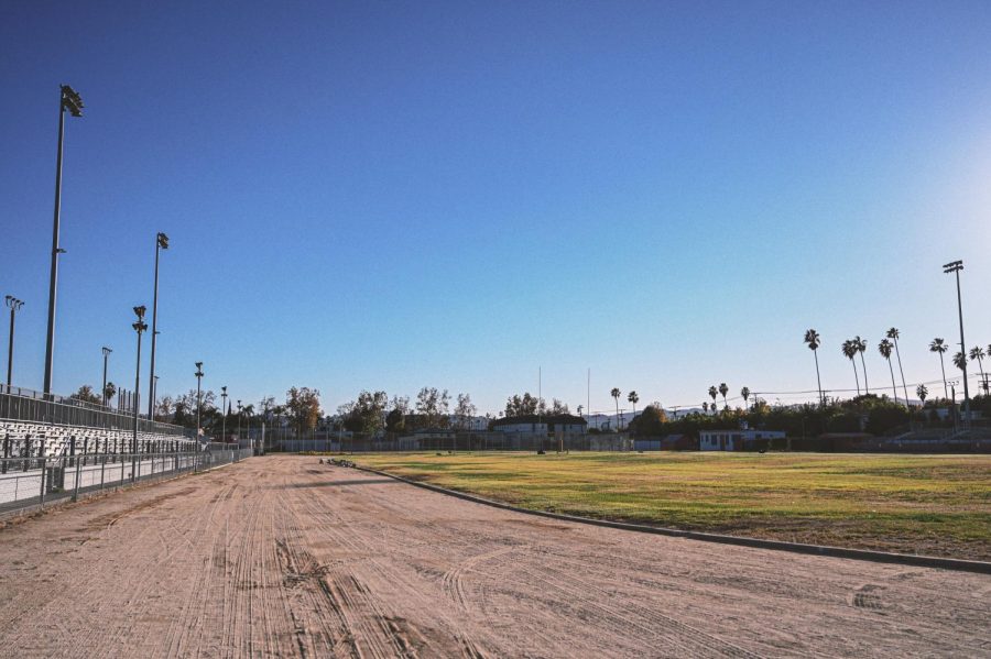 VNHS football field empty due to covid-19 pandemic