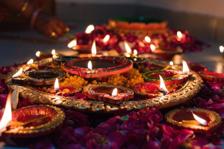 Lights and Color! Diwali, the Festival of Lights, is known for its variety of colors and oil lamps lighting up the night. 