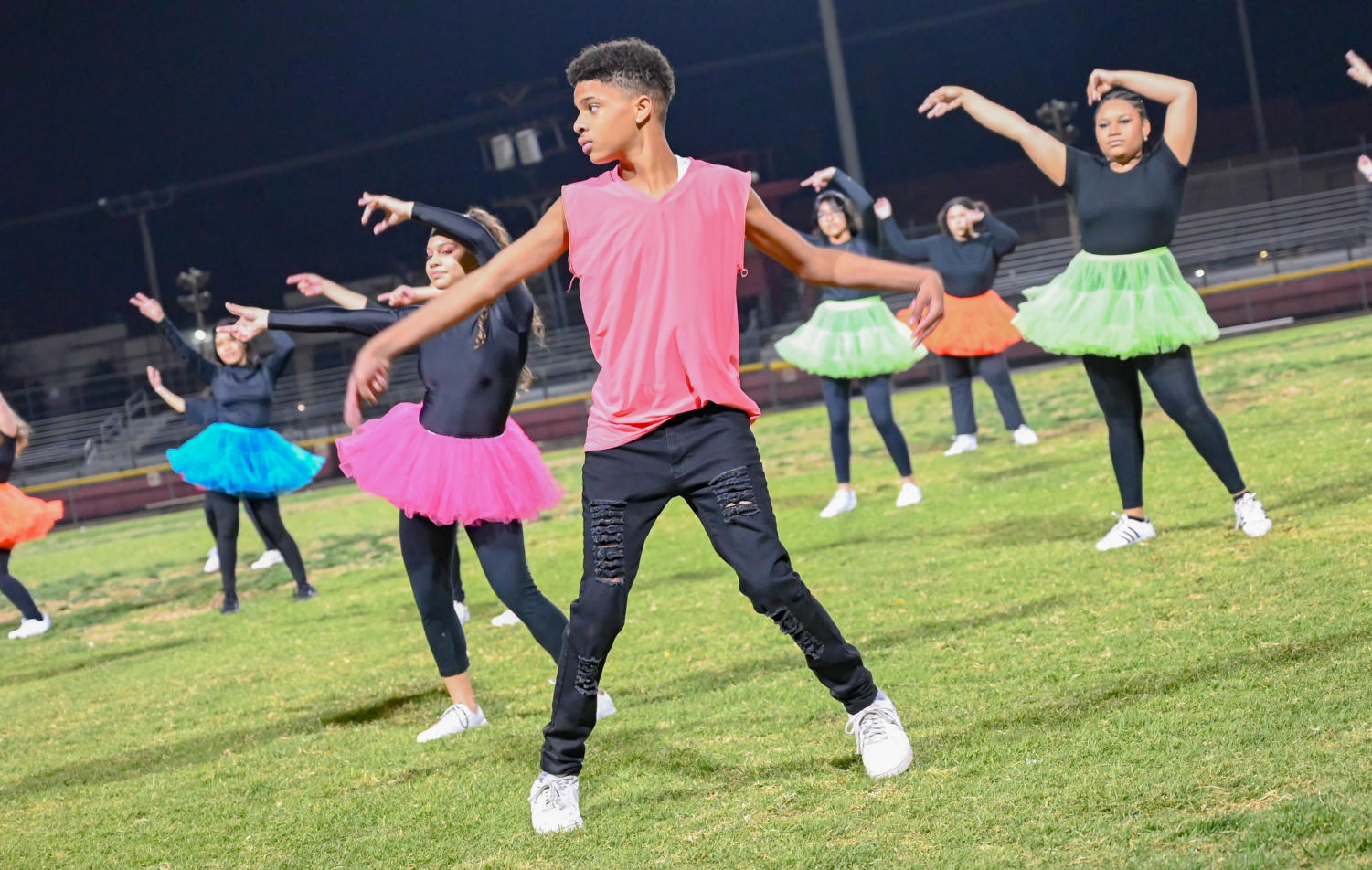 Dancing throughout the campus