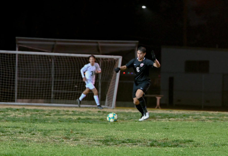 Byron Perez sends a ball to the opposite side. Wolves plan to face off against Canoga Park again on Jan.18. 