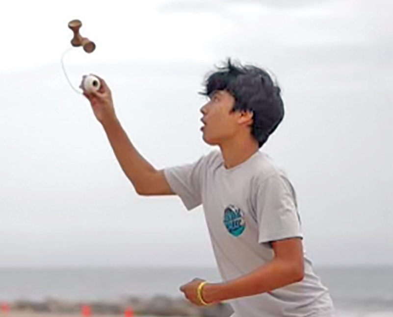 Devin Lautrette has been practicing and having fun with his kendama since he was 12. 