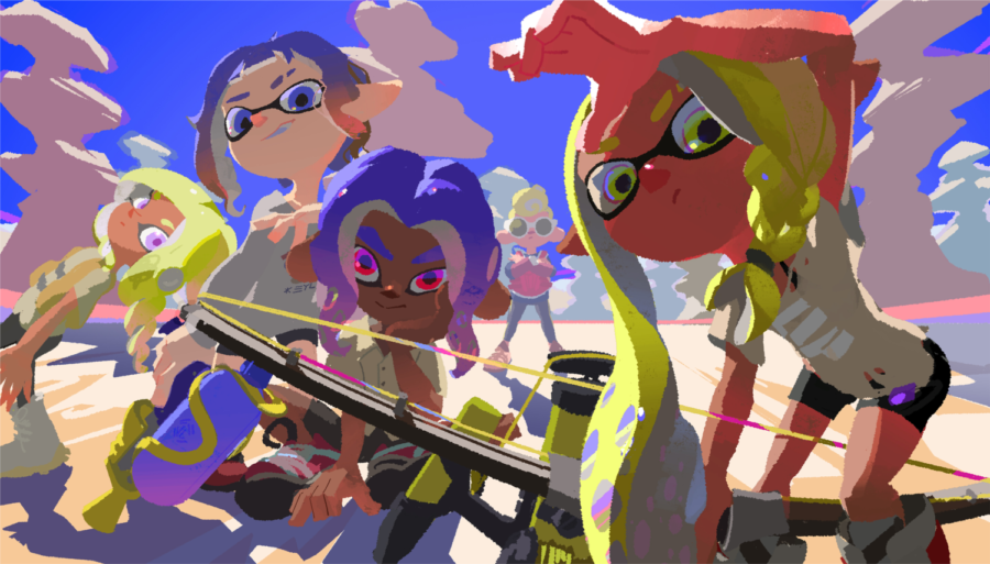 Teaser+art+of+%E2%80%9CSplatoon+3%E2%80%9D%2C+commemorating+the+start+of+summer.++%28Credit%3A+Nintendo%29