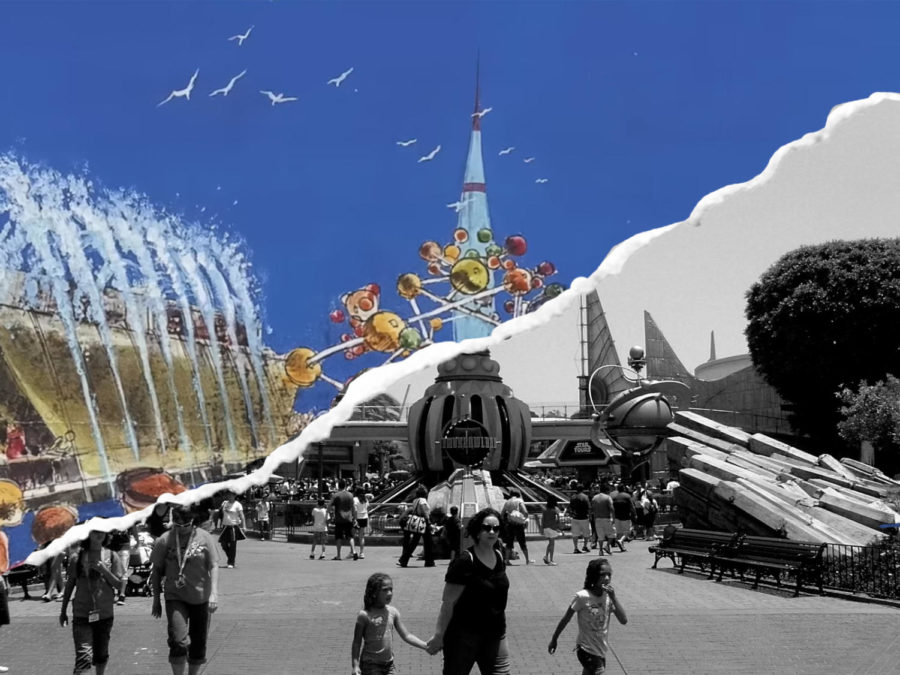 Disneys original plan for Tomorrowland was to create a blueprint of the future circa 1986. Today, however, the land has strayed far from that goal, with it becoming an amalgamation of Star Wars, the 80s, and Jules-Verne-esque architecture.