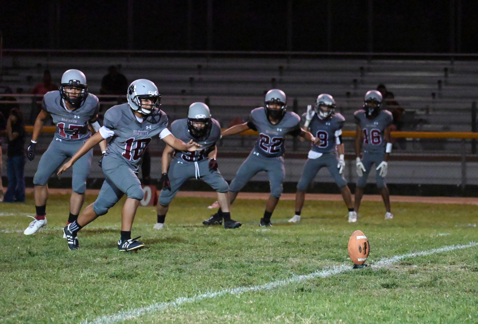 Coming off a two-game losing streak, the varsity football team sharpened their claws and tore the Suns to shreds in a blockbuster 47-0 blowout.