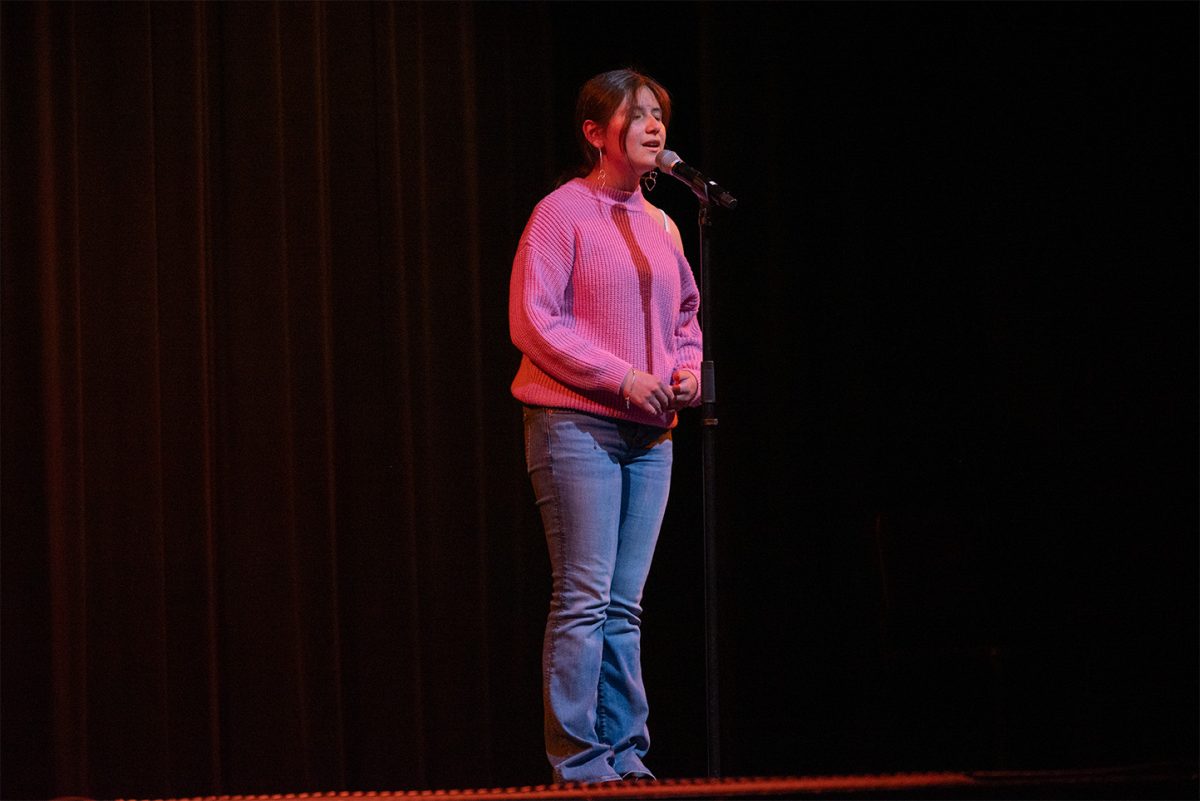 Sophomore Delilah Sanchez sings Hey There Delilah by the Plain White Ts.