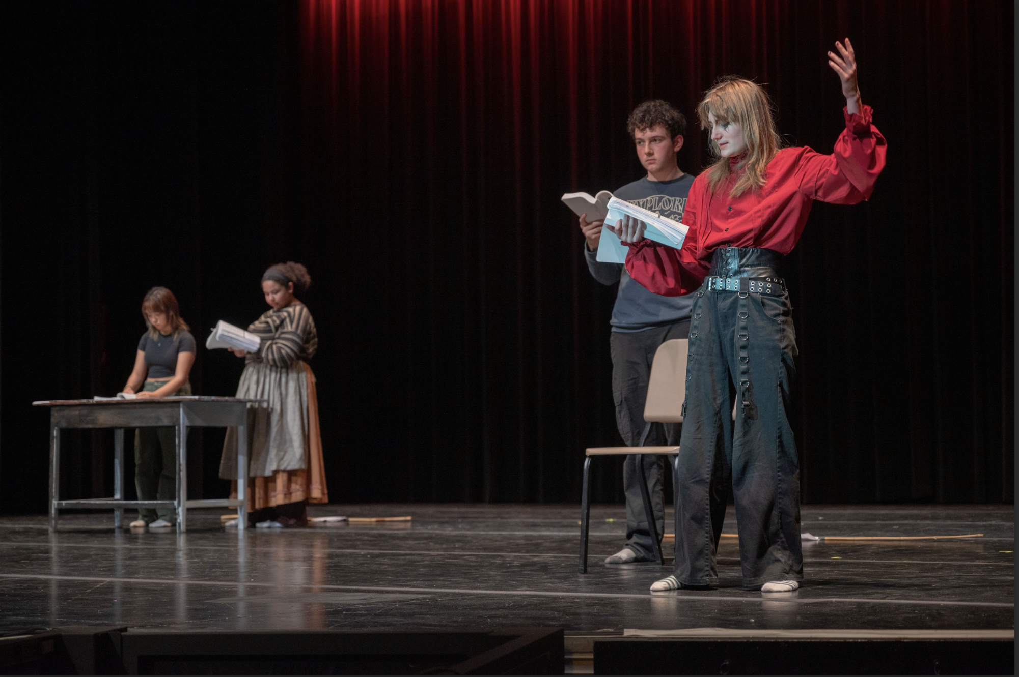 In a week filled with run-throughs and staging, the cast of "Sweeney Todd" is rapidly heading towards showtime, with only five weeks left to go.