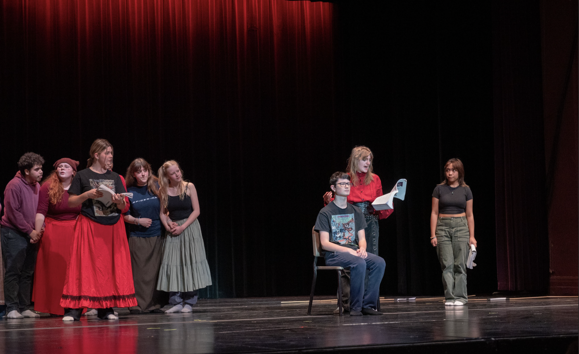 In a week filled with run-throughs and staging, the cast of "Sweeney Todd" is rapidly heading towards showtime, with only five weeks left to go.