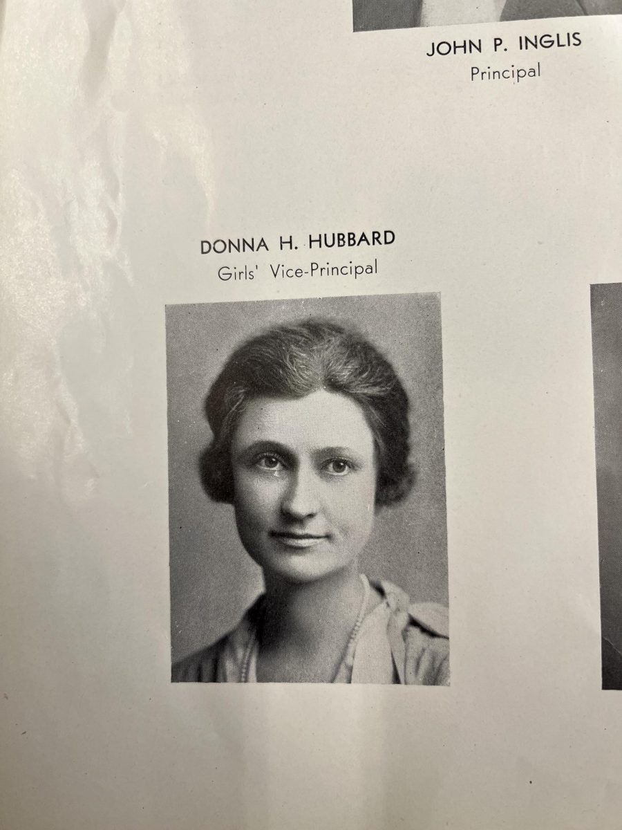 Donna Hubbard as girls vice principal in 1935.