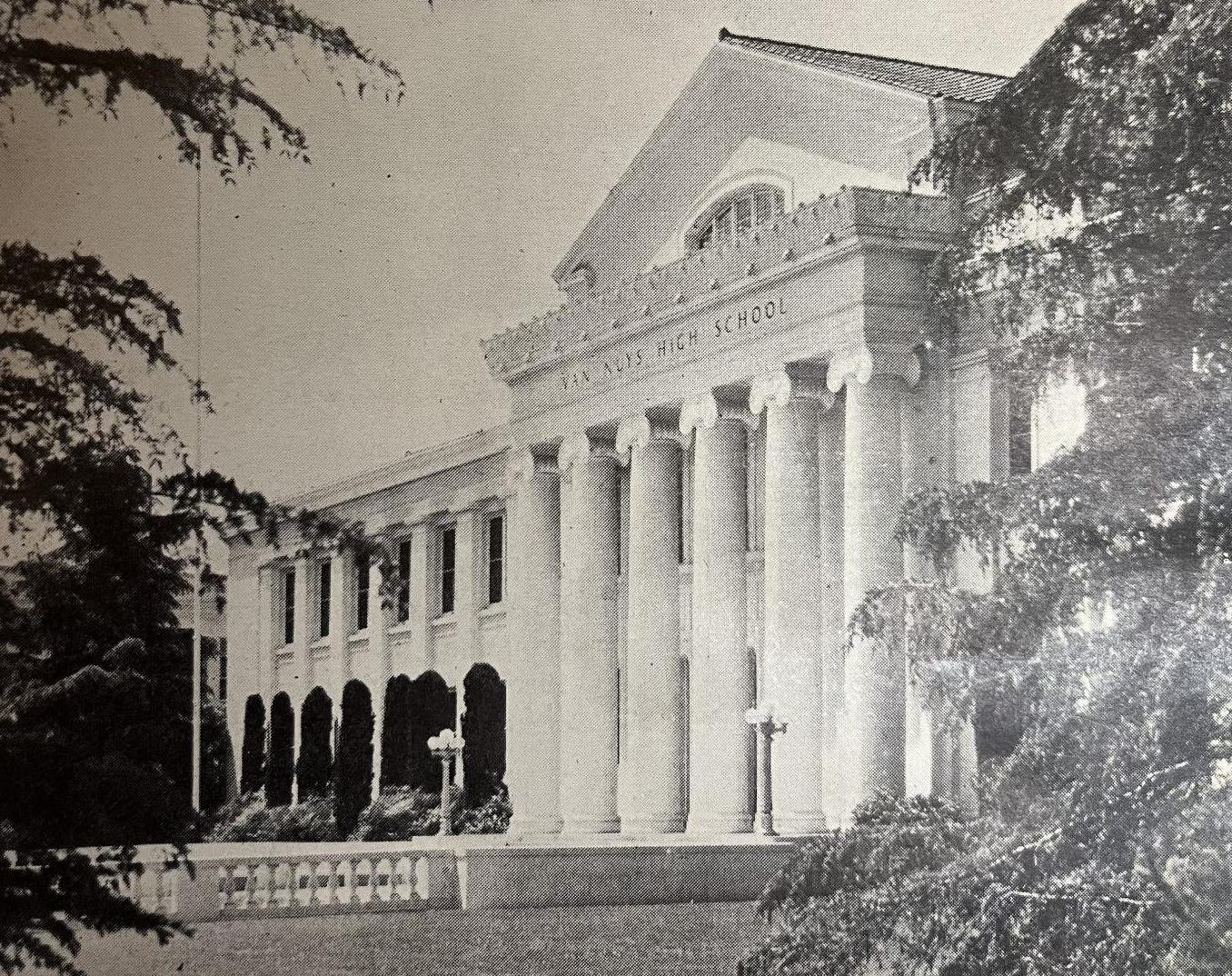 The front of the school in 1936, as Donna Hubbard would have seen it.