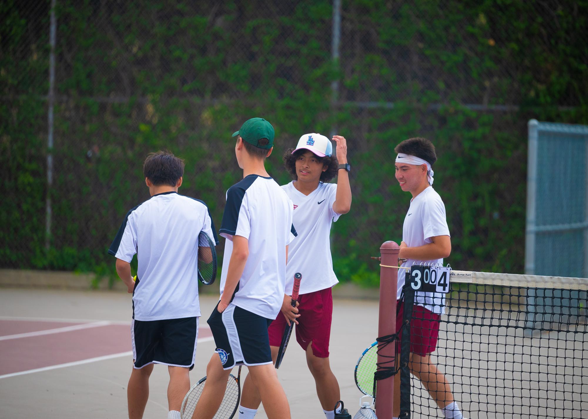 On Friday, April 26, boys tennis faces Los Angeles CES and lost 10.5-19