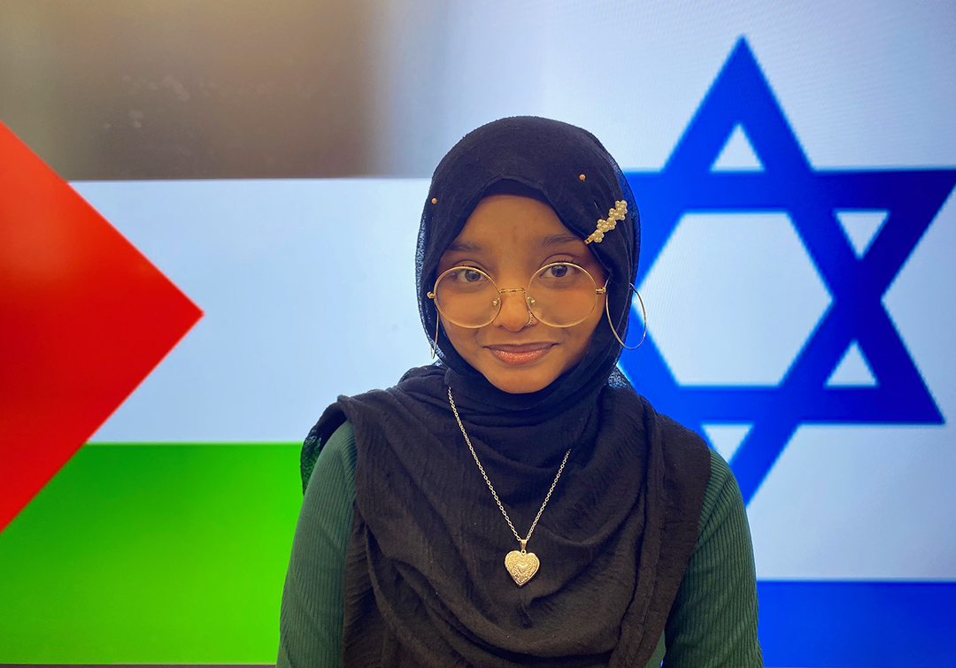 As a Muslim, Adiba Rysa feels that Western society has made her personally accountable for the conflict raging between Israel and Palestine. 