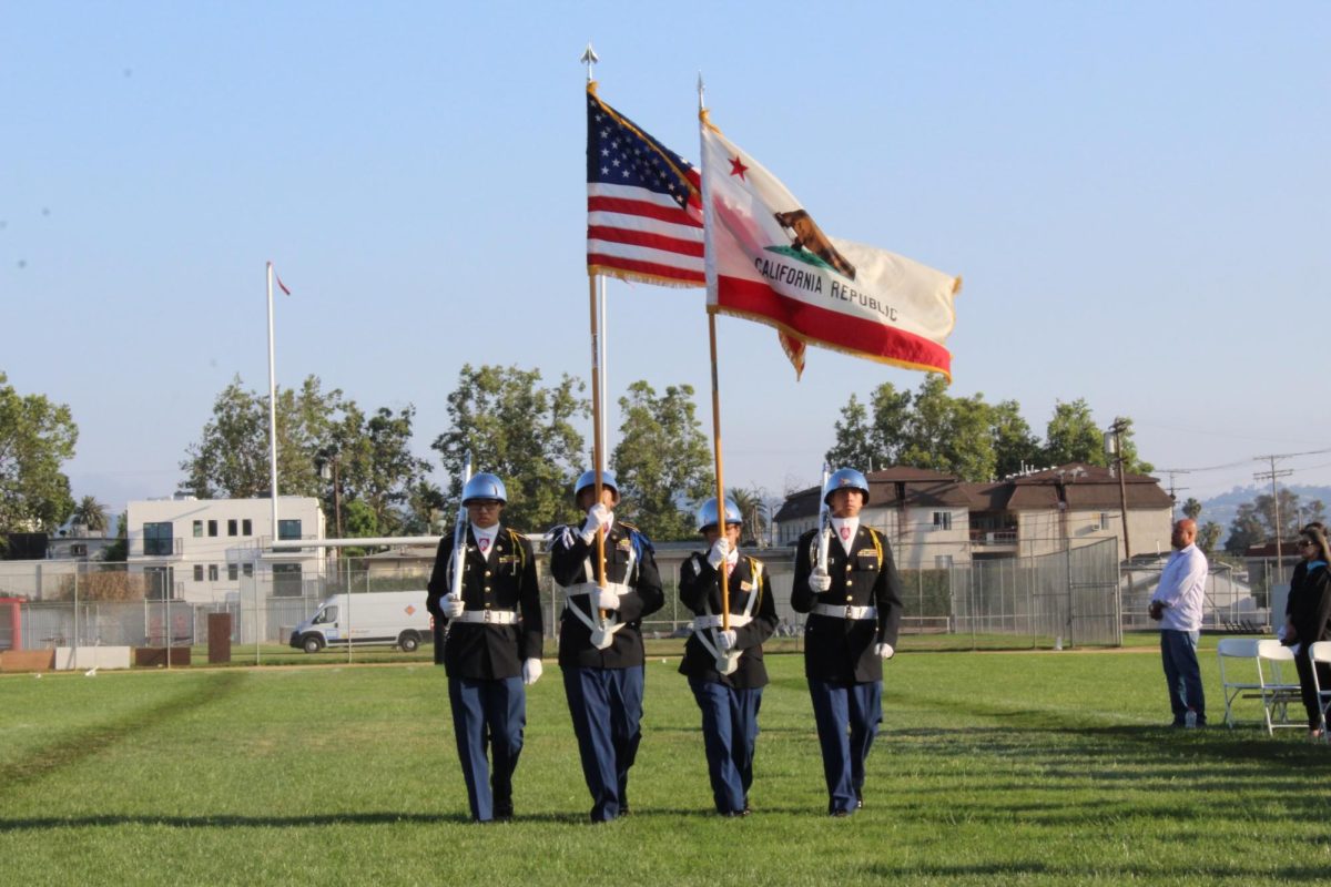 The Award Winning VNHS JROTC kicked off the ceremony with an official raising of the colors.