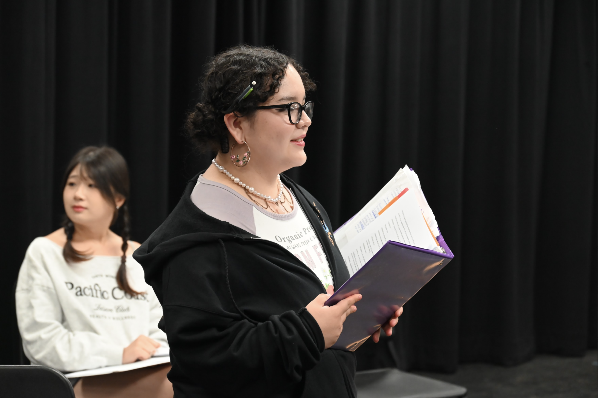 With five weeks until opening of this year's fall play, tensions are high to get the show blocked.