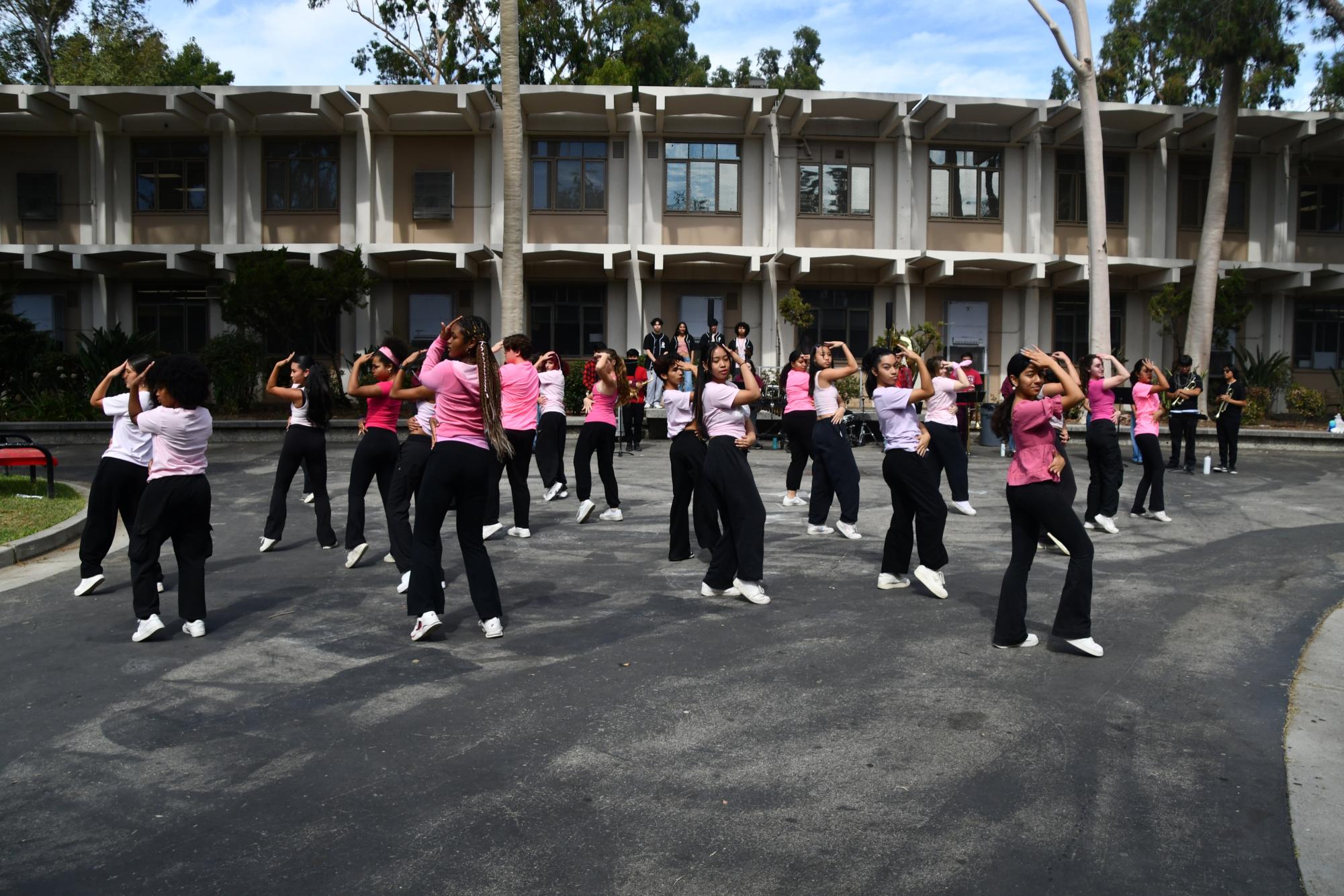  On Oct. 13th, the wolves celebrated the upcoming football game with a pep rally featuring performances from the band, cheer team and dance company. 