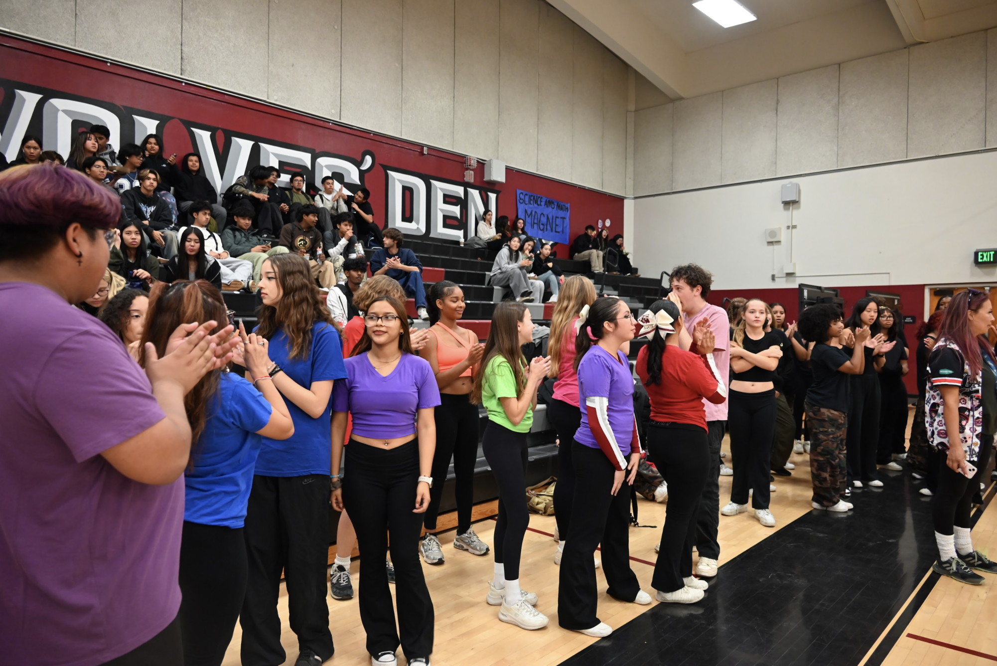 The school gathered to celebrate seniors across campus for this month's student pep rally, hosted by ASB. 