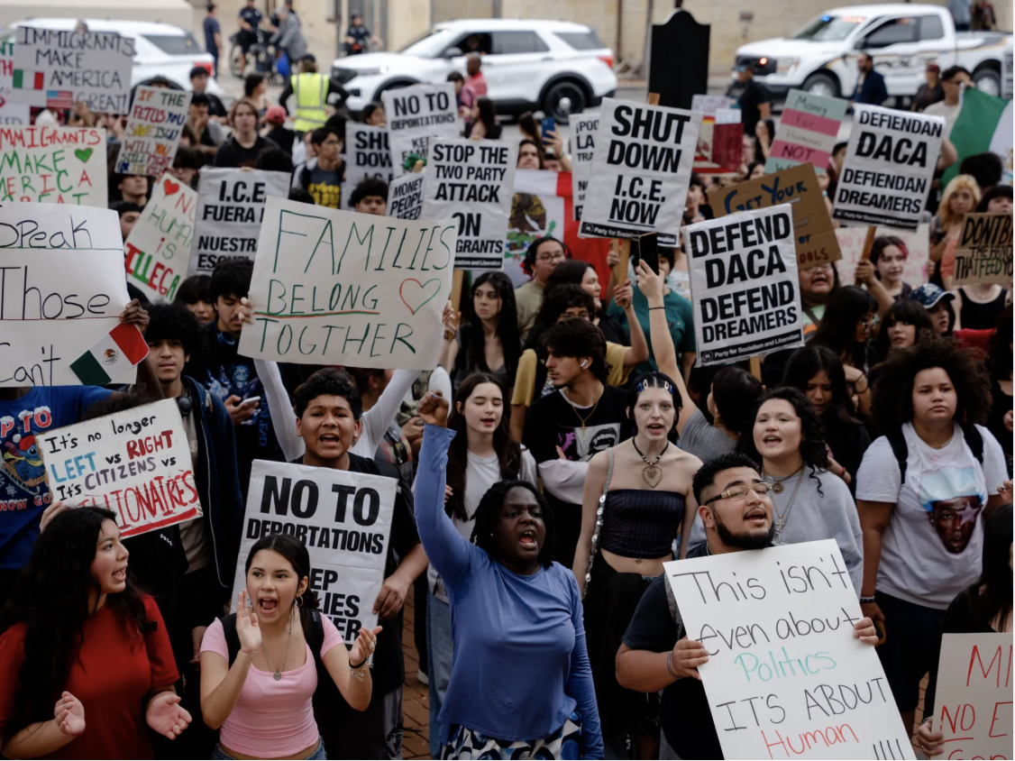 Protests against mass deportations have taken place across schools across Los Angeles all week, and plan to continue into next week.