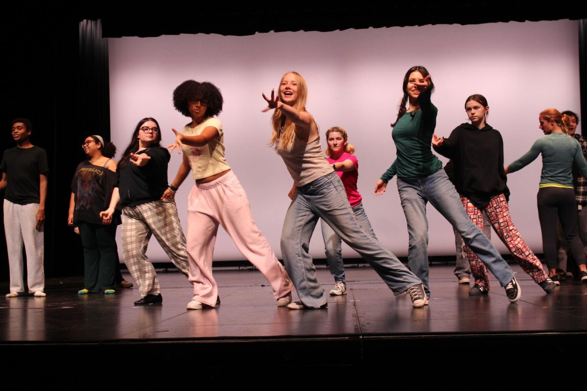 The "Mamma Mia!" cast at Van Nuys High School rehearses dance and scenes, led by dedicated directors and students, as excitement builds for the upcoming tech week.