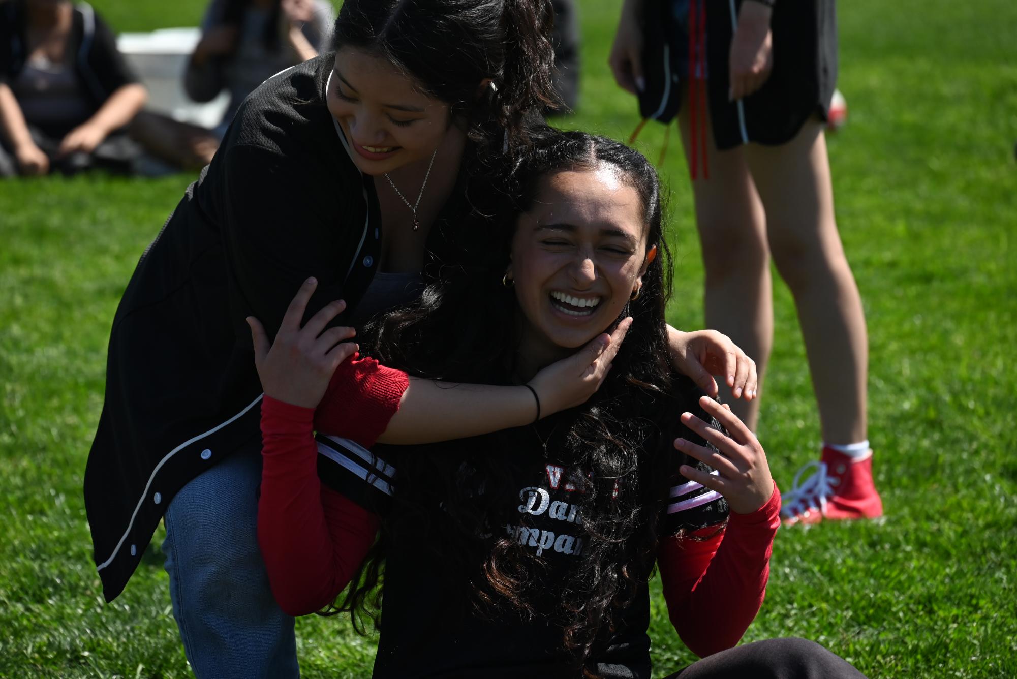 Athletic teams joined dance and cheer performers for an hour-long celebration featuring student competitions and team introductions, culminating in senior class spirit honors.