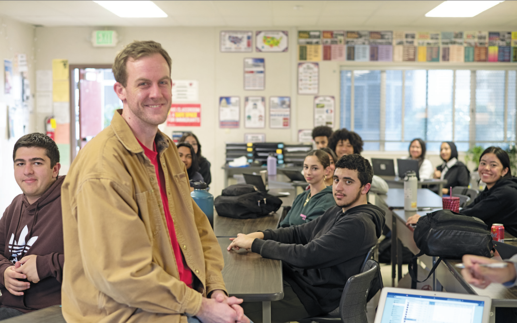  WHAT’S UP DOC?  After winning a $2,000 grant last semester, Mr. Robert Docter was able to refresh his classroom, adding better lighting and decorative plants.