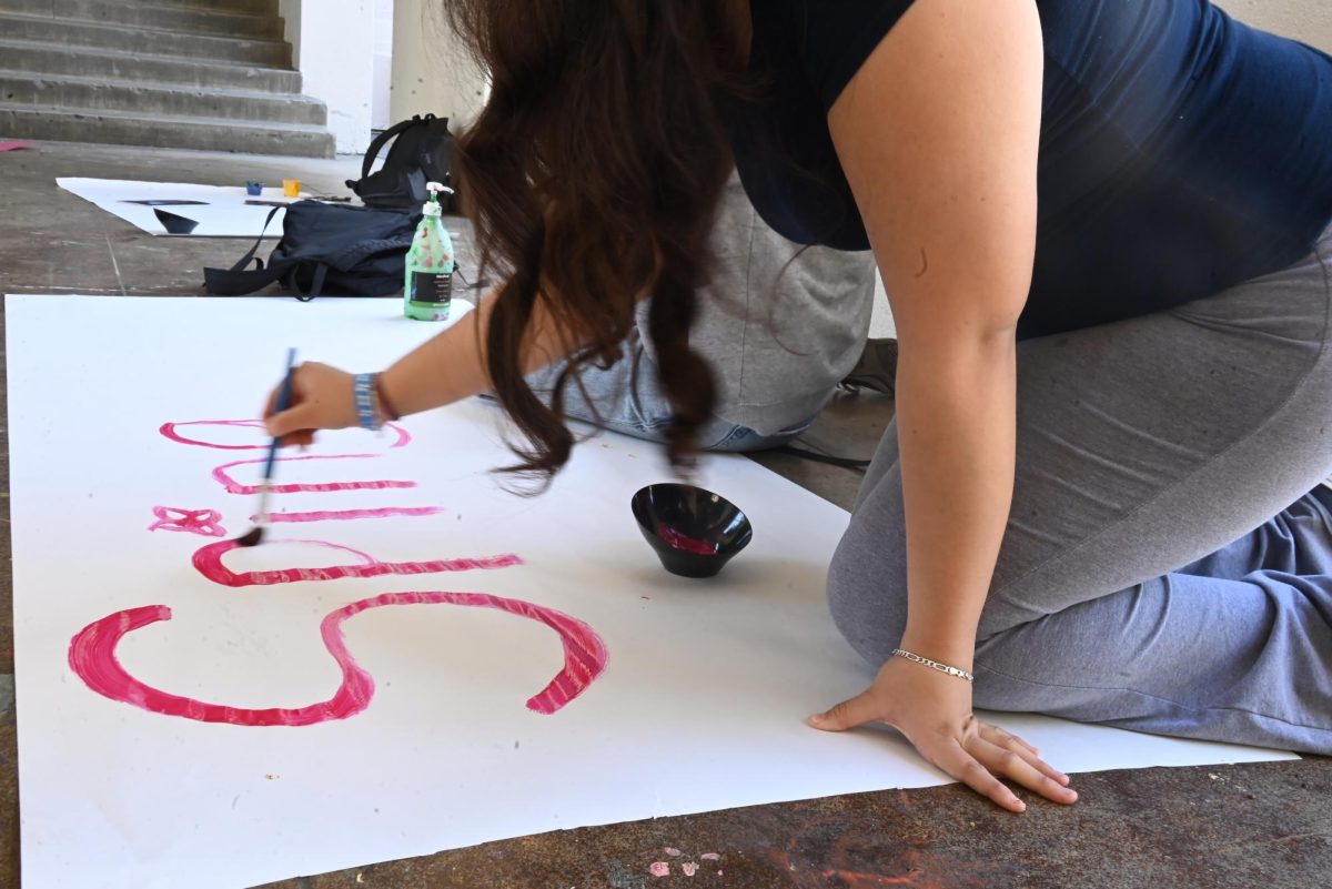 PROMOTING EVENTS A senior paints a poster advertising the Spring Fling dance. Senior Board members ensure that events they sponsor are entertaining and memorable experiences.