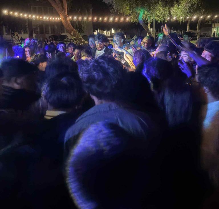The 2025 Homecoming Dance on Sept. 13 transformed the quad into ‘A Night in Ancient Greece,’ complete with glowing lights, vines, and festive décor. Students celebrated after the pep rally, parade, and football victory with food, games, and the crowning of Homecoming Royalty.