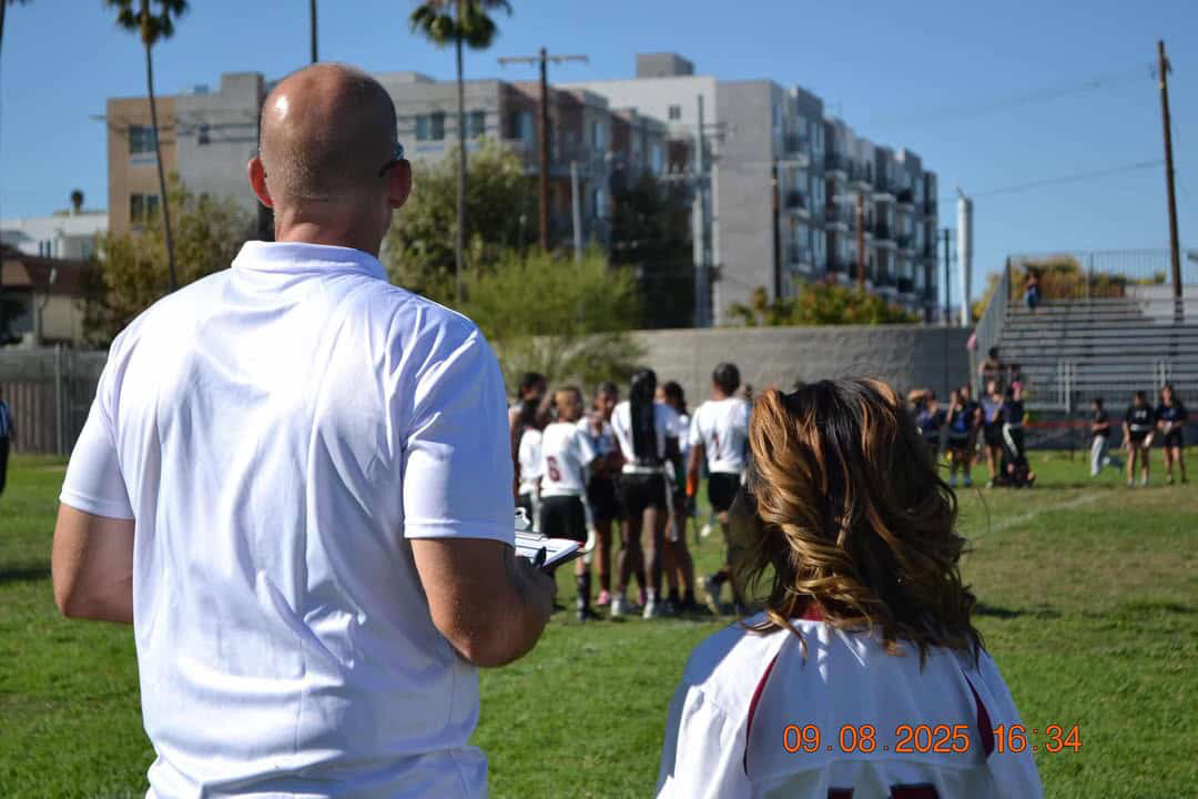 Van Nuys High’s William Cox is vying for the Los Angeles Chargers’ Coach of the Week award, recognizing his leadership and the dedication of his flag football team.