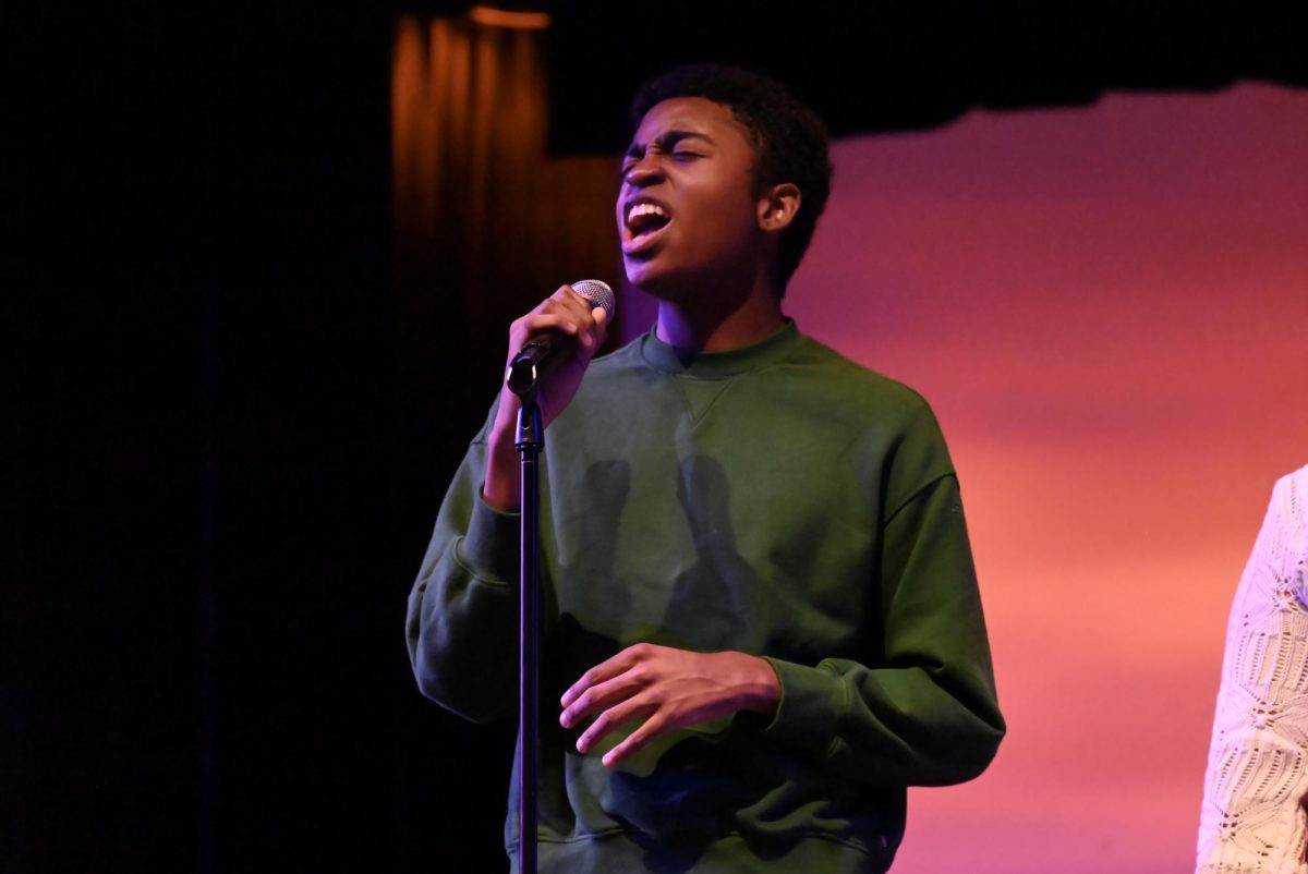 THANK YOU FOR THE MUSIC Senior Xavier Martin Porter performs a solo at the Spring 2025 Black History Month showcase. THE MIRROR | CHIOMA CHIAWA