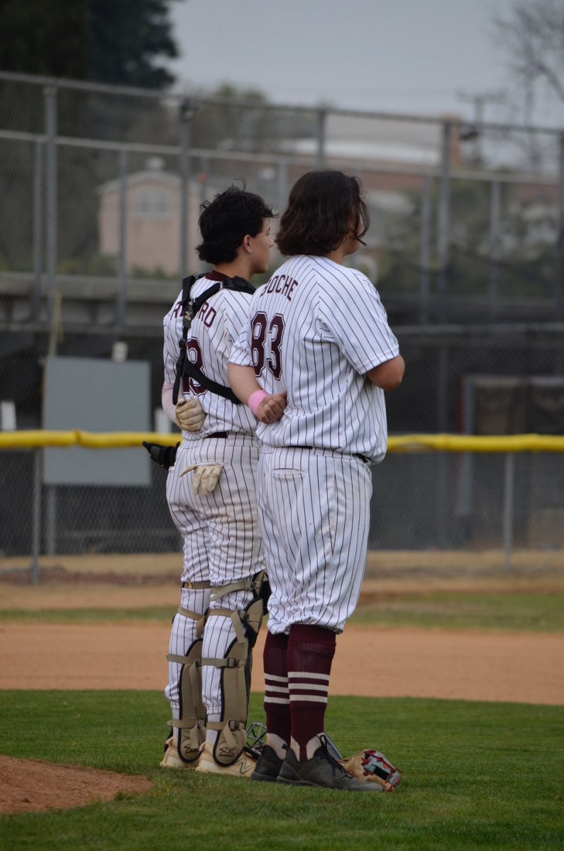 The VNHS baseball team employs pre-game rituals, taking the time to calm down and warm up so they can give their best. THE MIRROR | CHIOMA CHIAWA