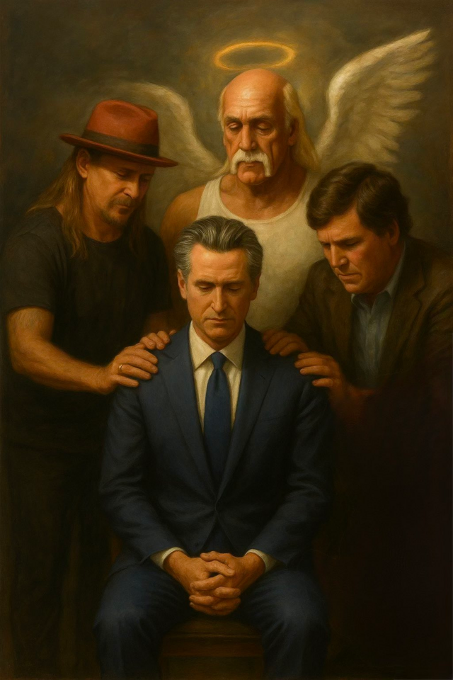  Trolling Trump  Governor Gavin Newsom mimics President Trump's social media tactics, posting memes to the popular site, X