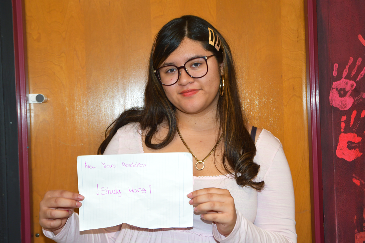 Sophomore Linda Avila’s New Year’s resolution is to study more.