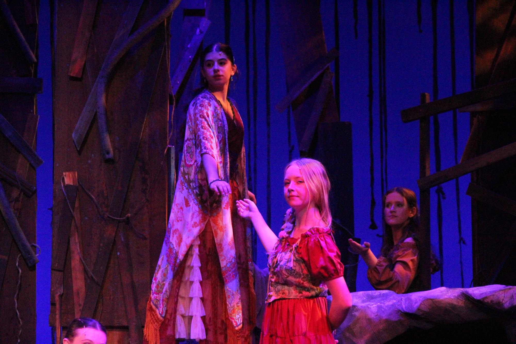  The Queen's Court  | (L to R) Olivia Klepstine, Ellie Ray Steinberg and Dailyn Plummer act as the fairy queen and her fairies. 