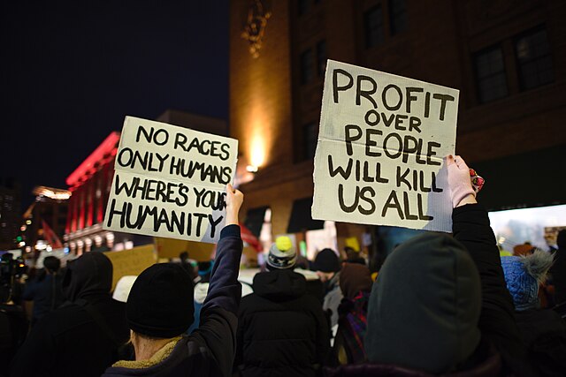  People over Profit  Protest against ICE in Minneapolis, Jan. 9, 2026