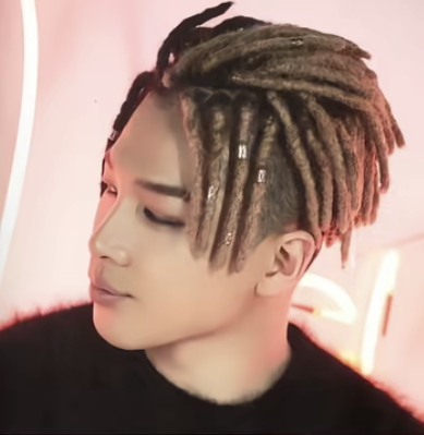  "Brotha"   Big Bang Kpop group member Taeyang wearing artificial dreadlocks. TikTok |  cypxart_a