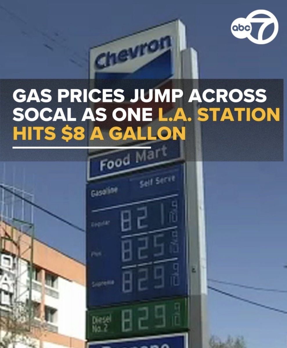 Gas prices in socal are now listed at $8 
INSTAGRAM | @abc7la