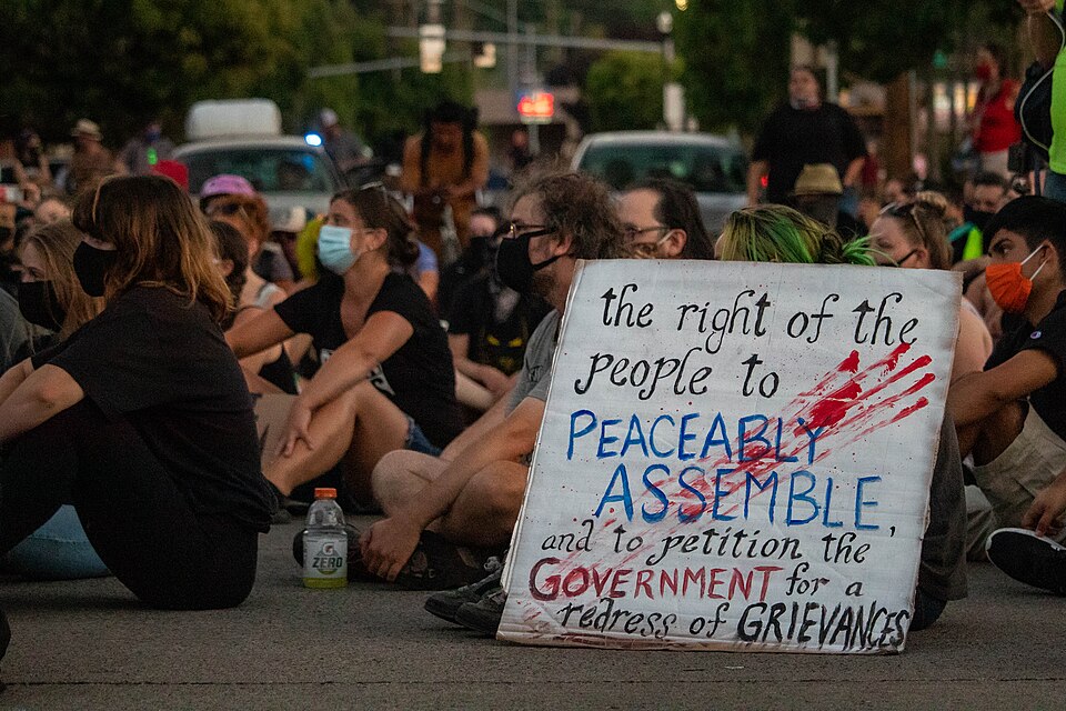  CONTINUOUS INJUSTICE  July 30, 2020. This sign was poignant due to the fact that the previous night, a peaceful Black Lives Matter march had been broken up violently by Springfield Police, and a mix of street vigilantes.