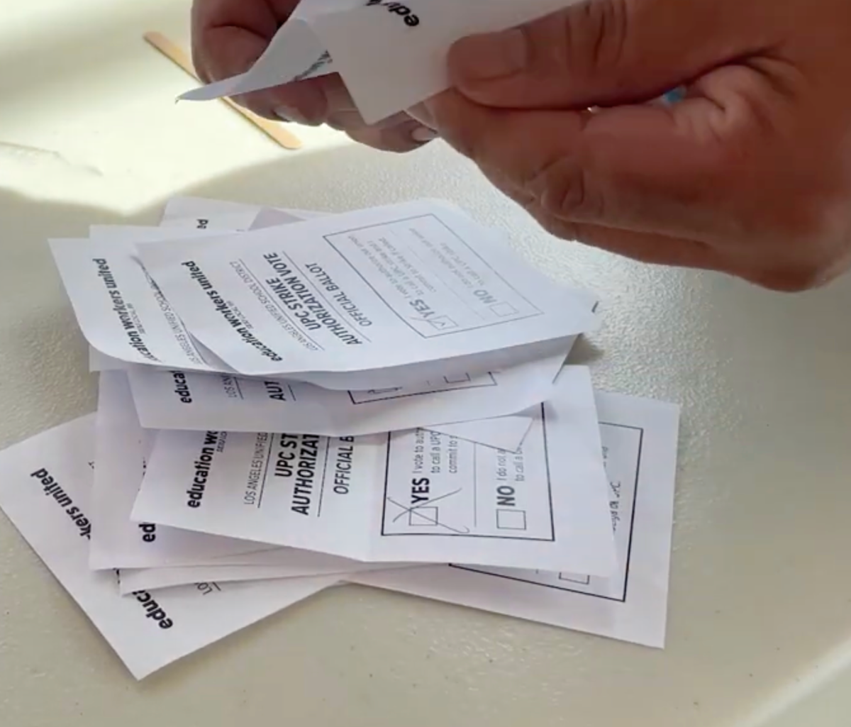 IS THE STRIKE ON? Ballots are counted on Feb. 26, 2026 after SEIU Local 99, which represents education support workers, voted on a strike authorization measure. Members voted overwhelmingly 97% of SEIU Local 99 members voted to authorize an Unfair Practice Charge (UPC) strike. As of April 13, 2026, the district had failed to reach an agreement with the union.