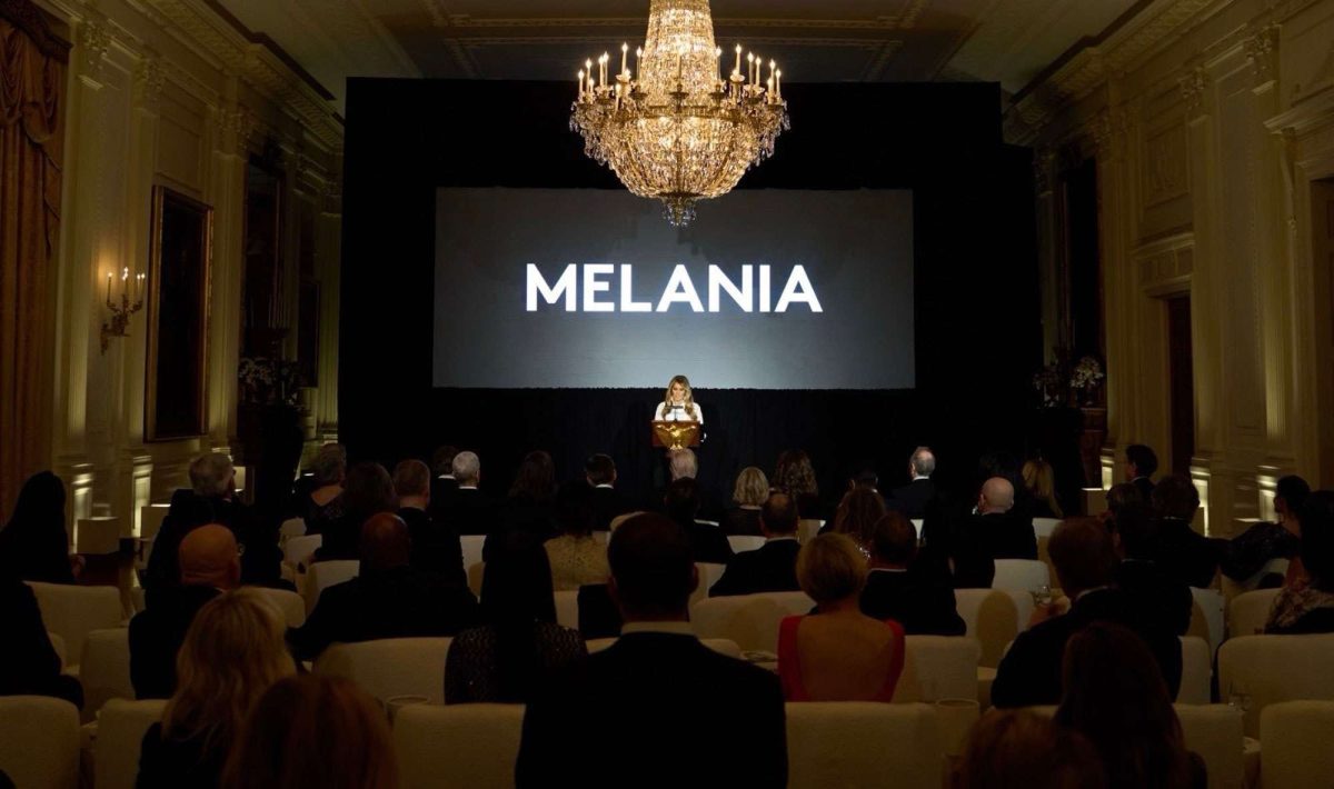 Melania Trump presenting a screening of Melania, Washington D.C. Screenshot from X | Melania Trump